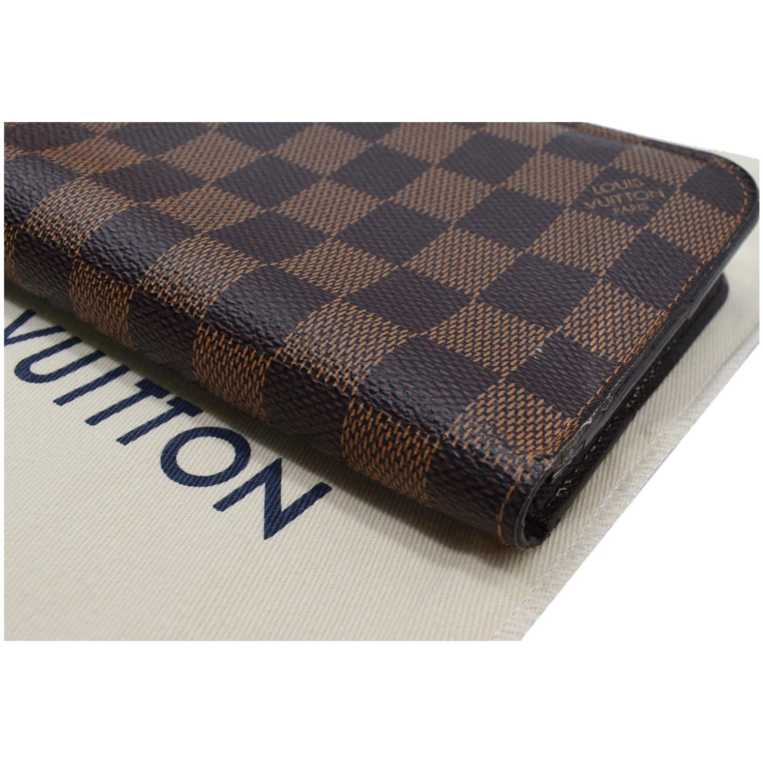 Louis Vuitton damier ebene wallet Light brown Dark brown Leather ref.101306  - Joli Closet