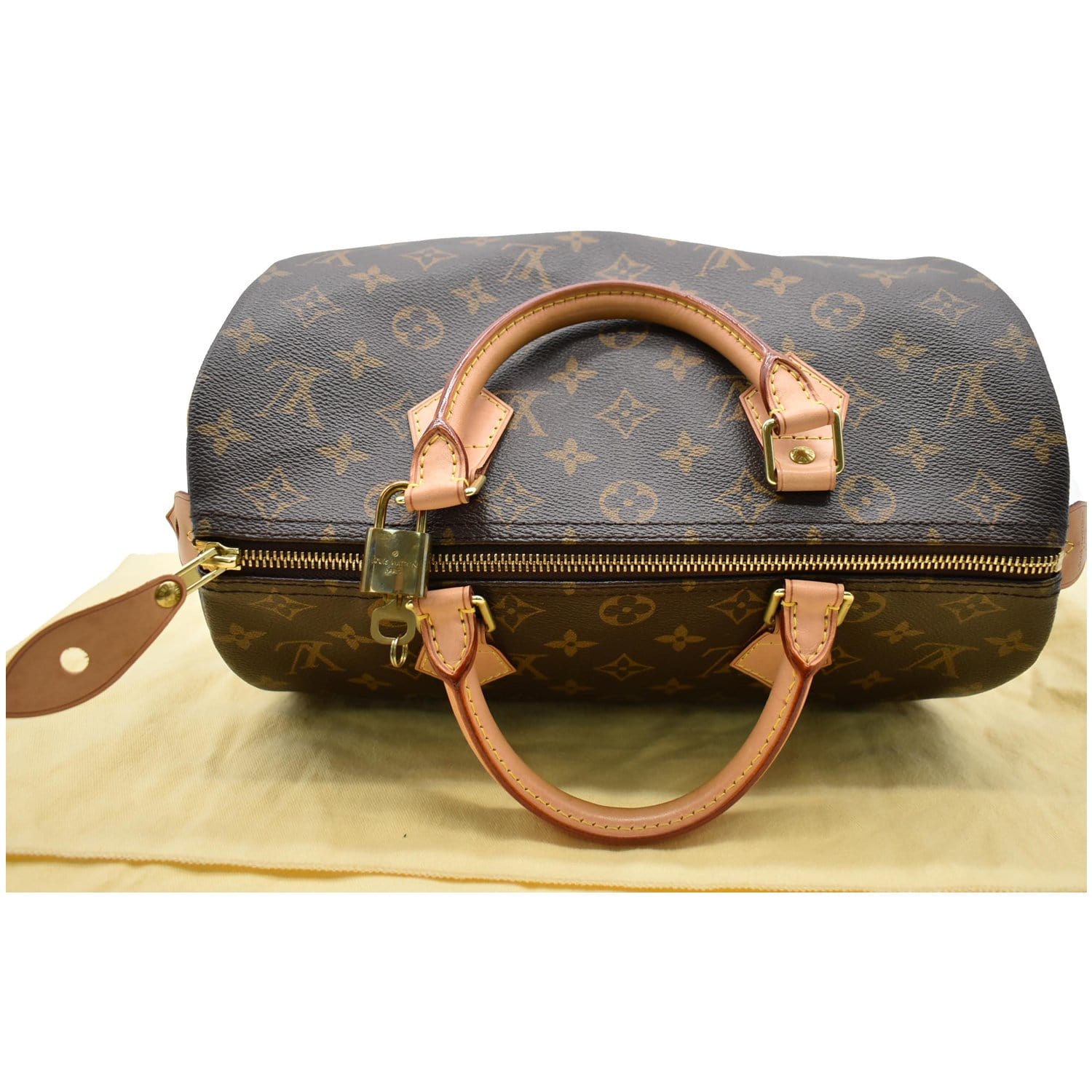 Speedy leather satchel Louis Vuitton Brown in Leather - 34623645