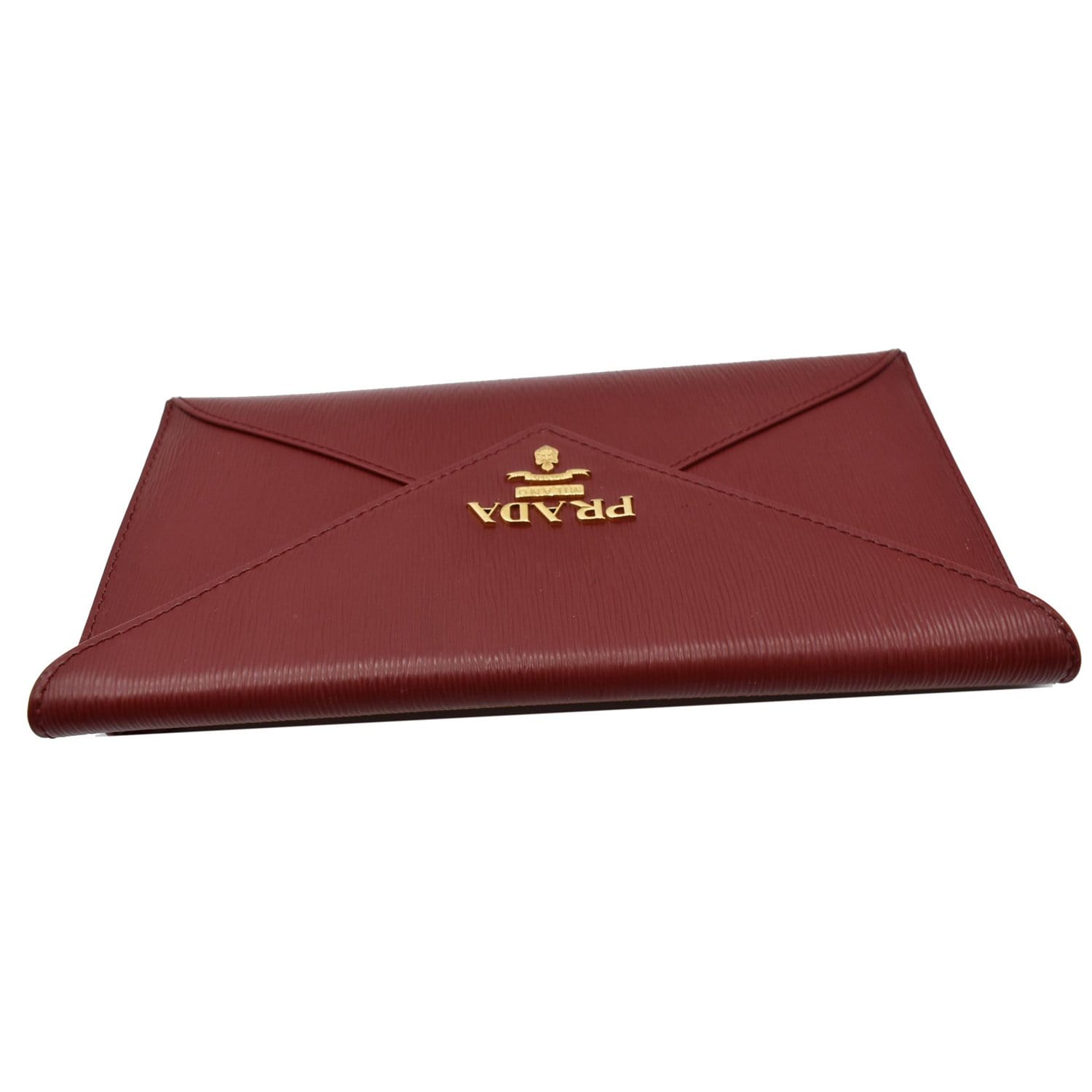 Prada Medium Saffiano Leather Wallet in Red
