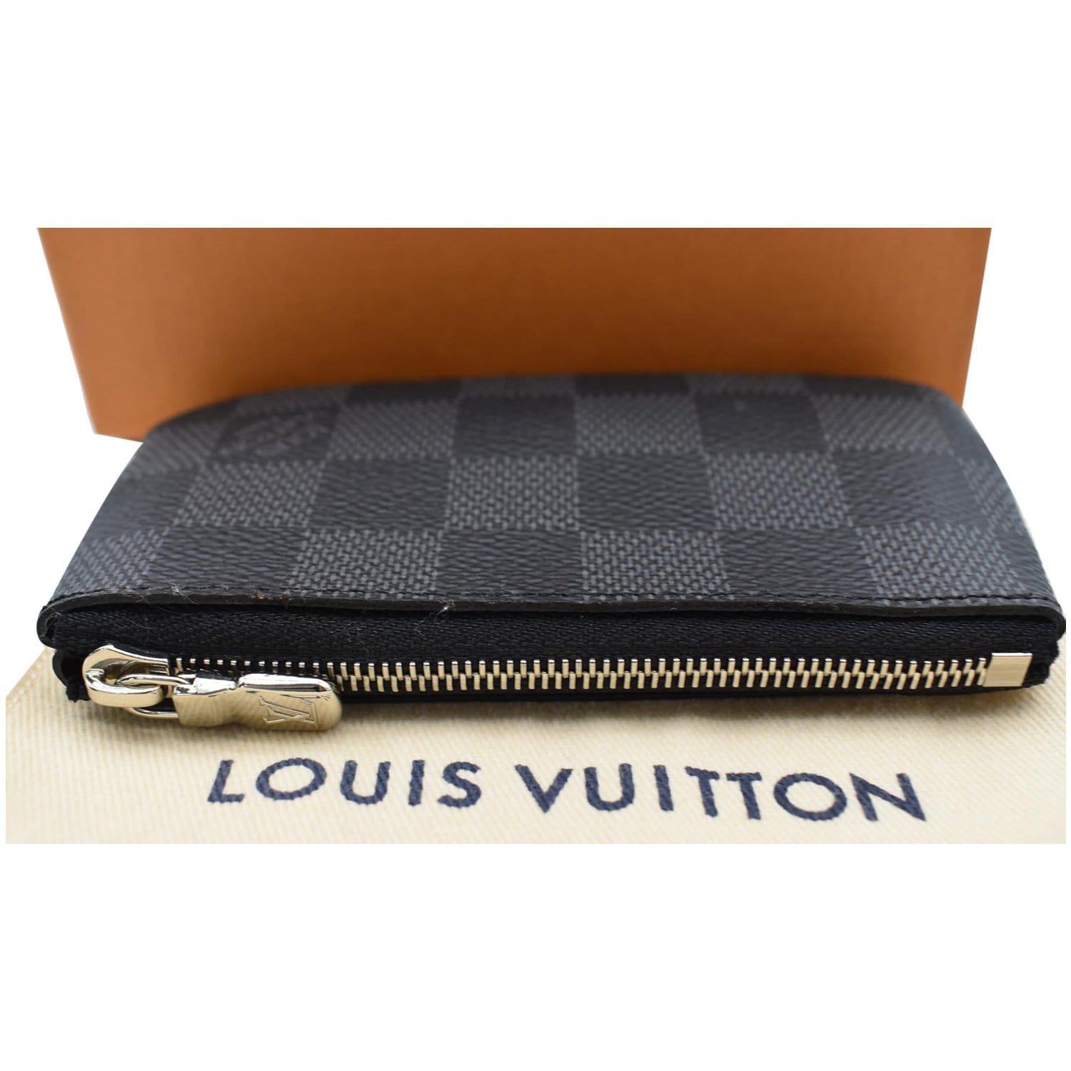 Zippy Louis Vuitton Damier Azur Key Cles Coin Wallet White Leather