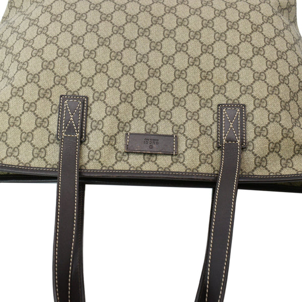 GUCCI GG Supreme Canvas Tote Bag Beige 211137