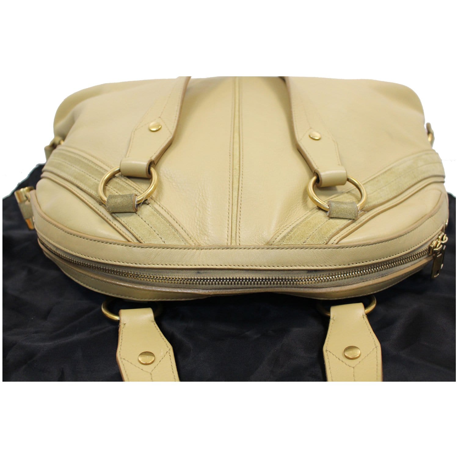 Yves Saint Laurent Beige Leather Muse 2 Two Satchel Bag ref.786645 - Joli  Closet