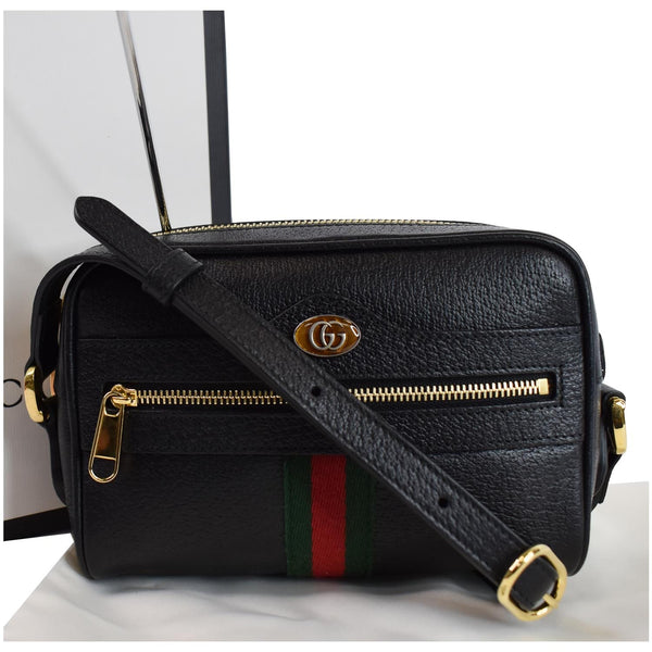 Gucci Ophidia Mini GG Web Leather Crossbody Bag front preview