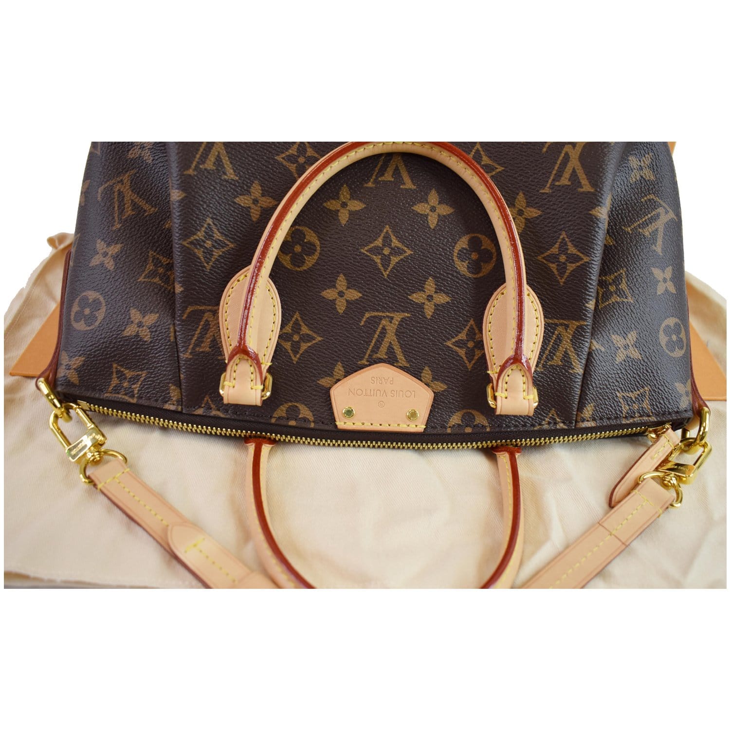 Turenne cloth handbag Louis Vuitton Brown in Cloth - 35549930