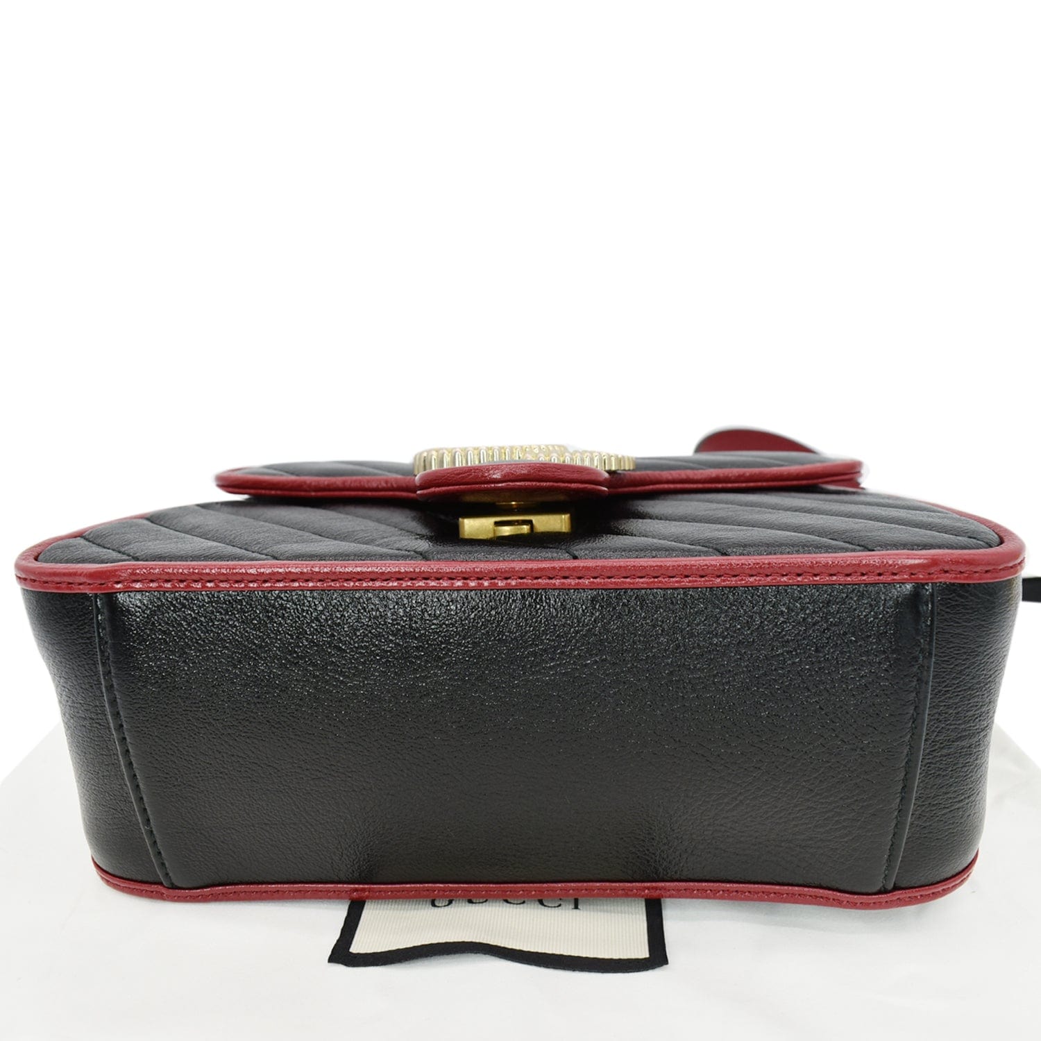 Gucci Navy Leather Torchon GG Marmont Crossbody Bag QFB3QI1LNH007