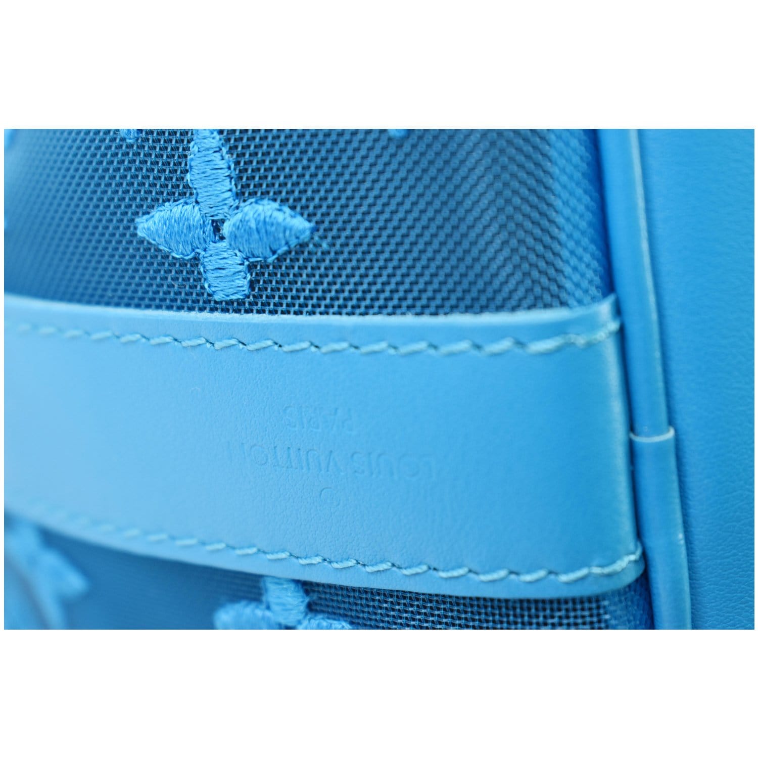 LOUIS VUITTON Monogram See Through Keepall Triangle Bandouliere 50 Turquoise  1257620