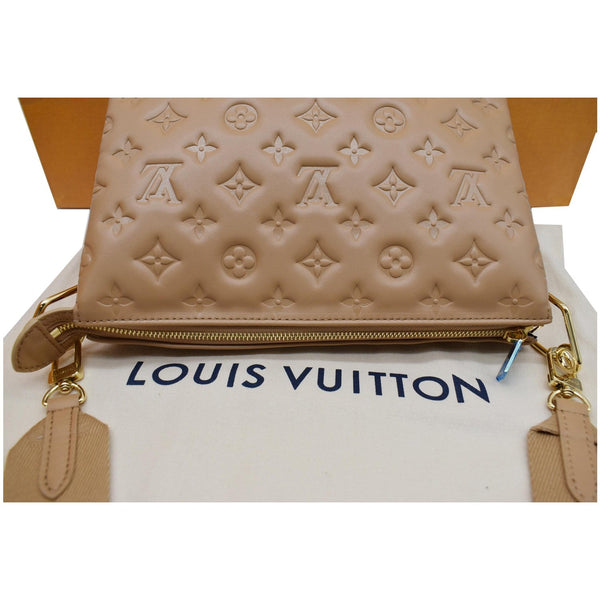 LOUIS VUITTON Coussin PM Monogram Embossed Shoulder Bag Camel