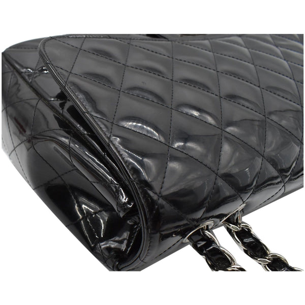 Chanel Jumbo Single Flap Patent Leather Shoulder Bag