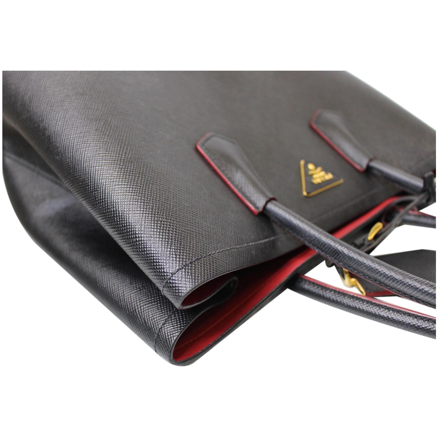 Prada Grey/Brown Saffiano Leather Double Handle Tote Bag 1BG838 - Yoogi's  Closet