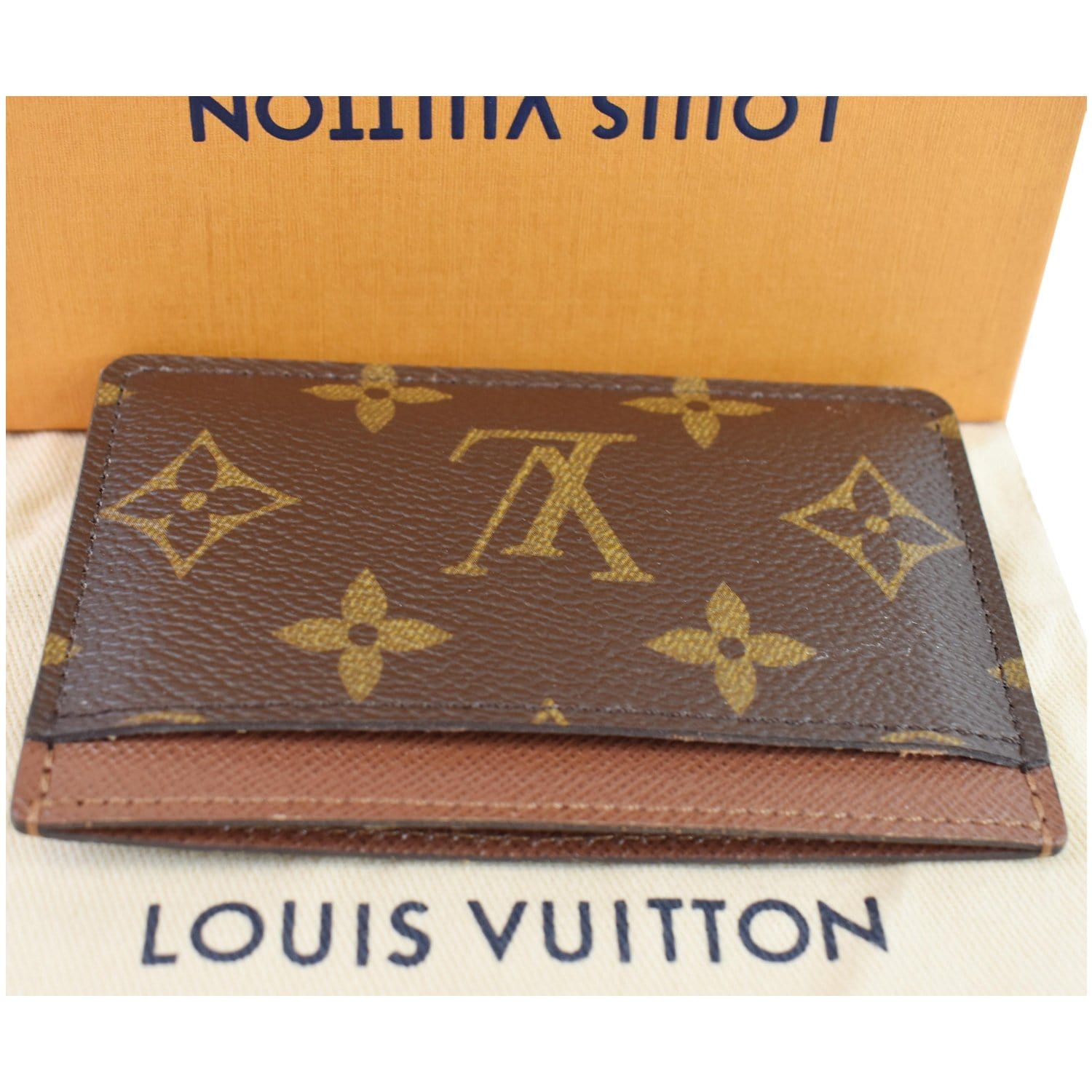 Louis Vuitton Brown Monogram Business Card Holder W /M.B. Initials – The  Closet