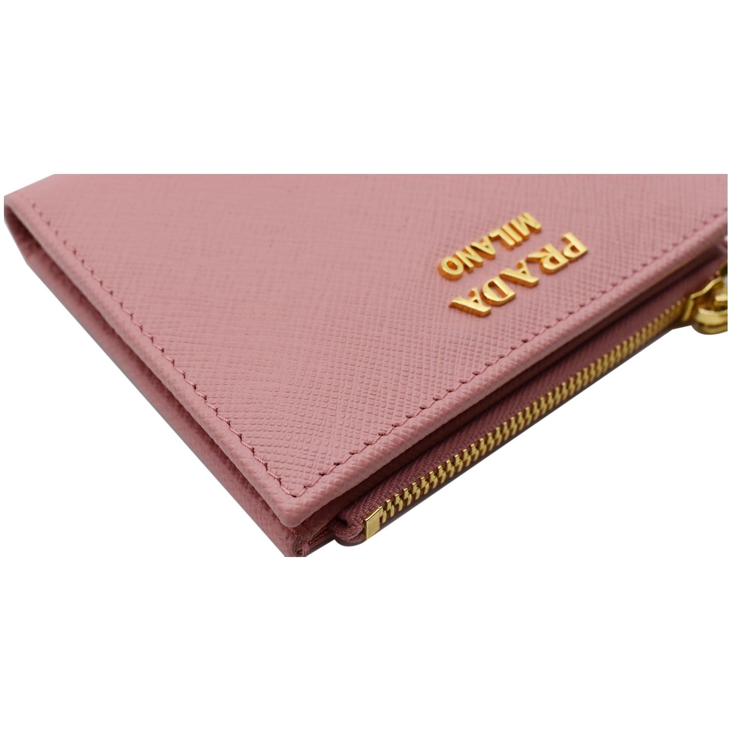 Leather wallet Prada Pink in Leather - 23714347
