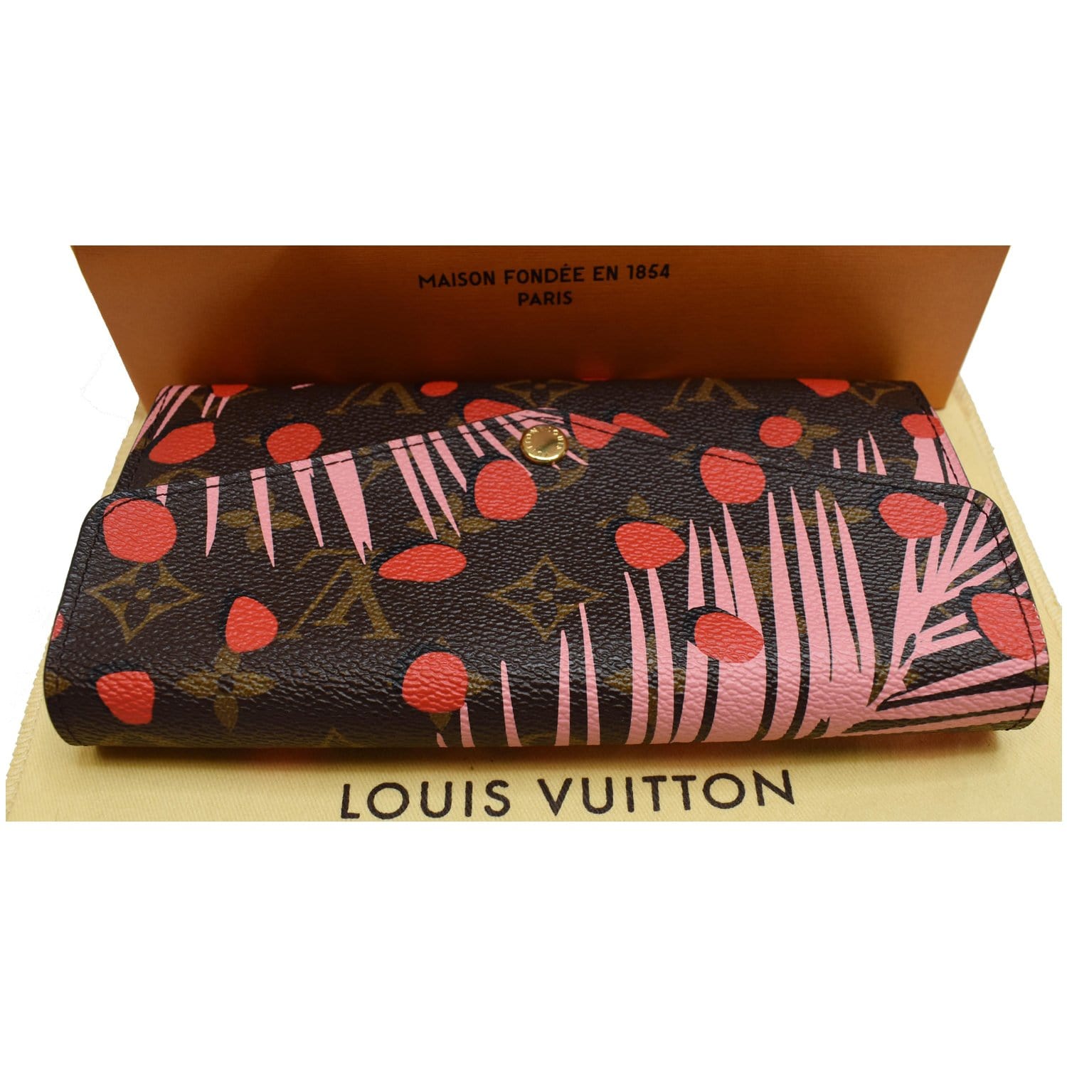 Louis Vuitton Limited Edition Monogram Canvas Sarah Jungle Dots Wallet -  Yoogi's Closet