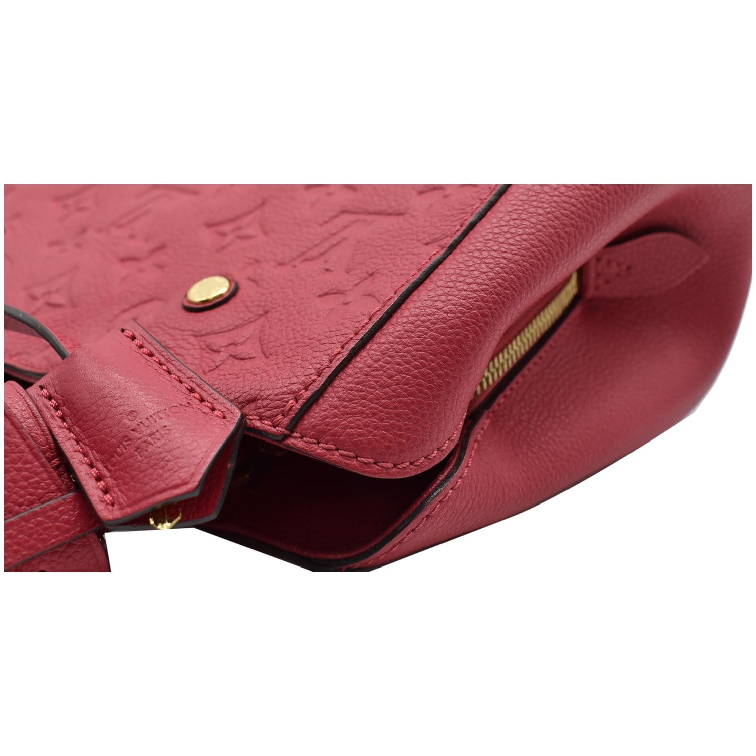 Louis Vuitton Montaigne Handbag Monogram Empreinte Leather BB Creme