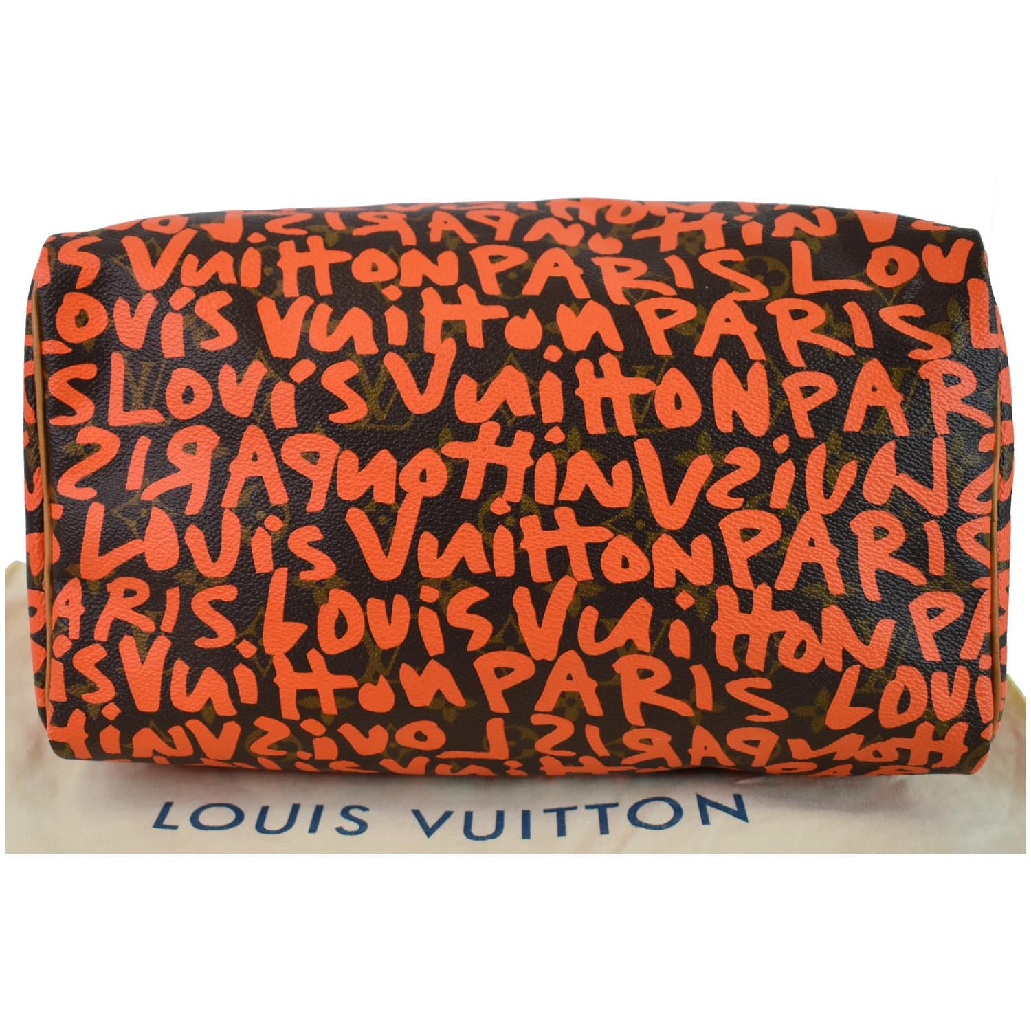 Louis+Vuitton+Speedy+Satchel+Medium+Orange+Canvas for sale online