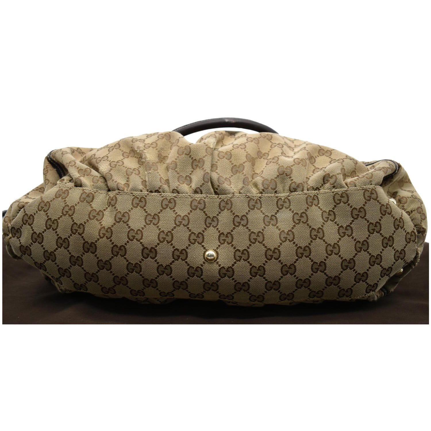 Gucci Brown/Beige GG Canvas D-Ring Baguette Bag Gucci