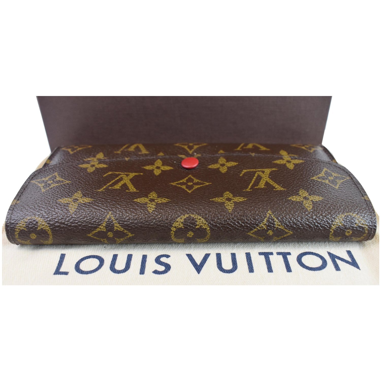 Louis Vuitton Wallet Emilie Damier Ebene Brown in Canvas with Gold