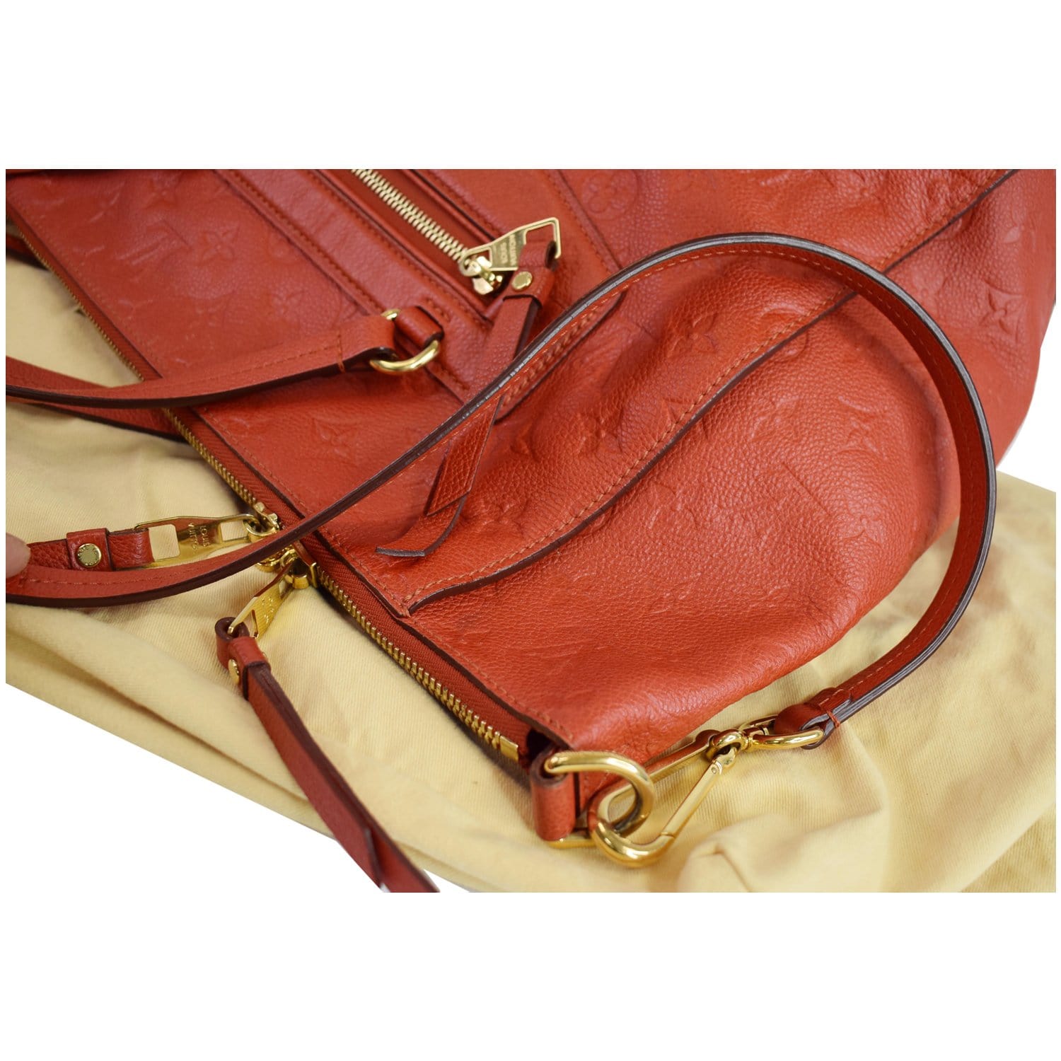 Louis Vuitton Bastille Bag Monogram Empreinte Leather MM Red 5082381