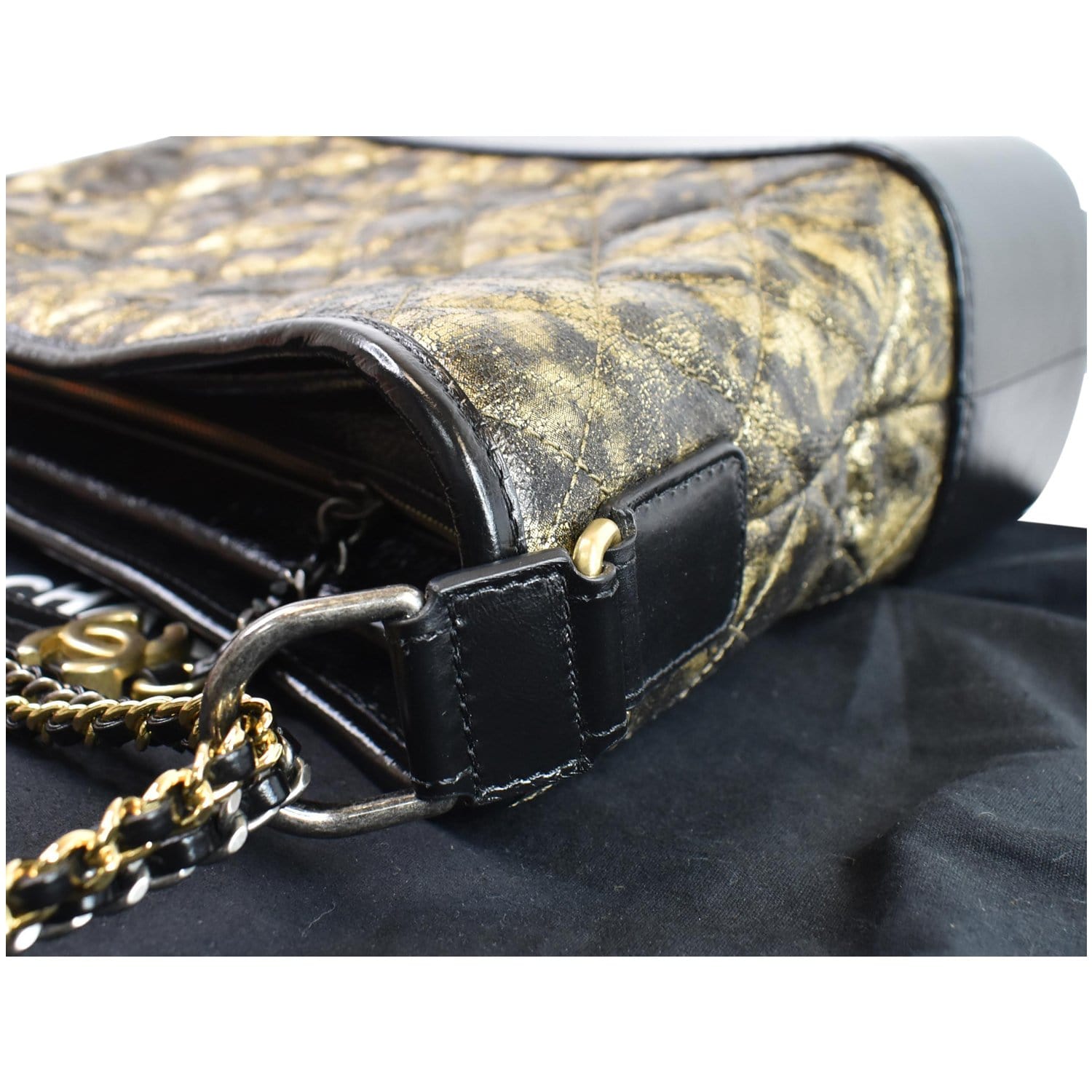 Chanel Gabrielle Clutch With Gold And Silver Chain