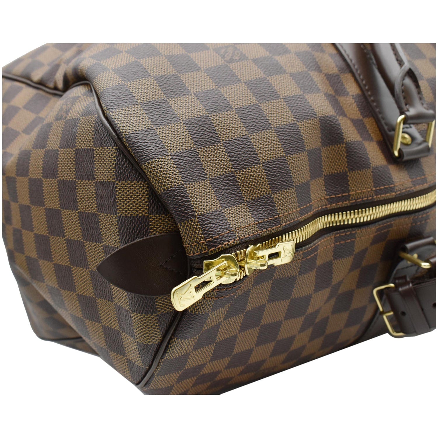 Louis Vuitton Discontinued Rare Damier Keepall 50 duffle bag Brown Leather  ref.293492 - Joli Closet
