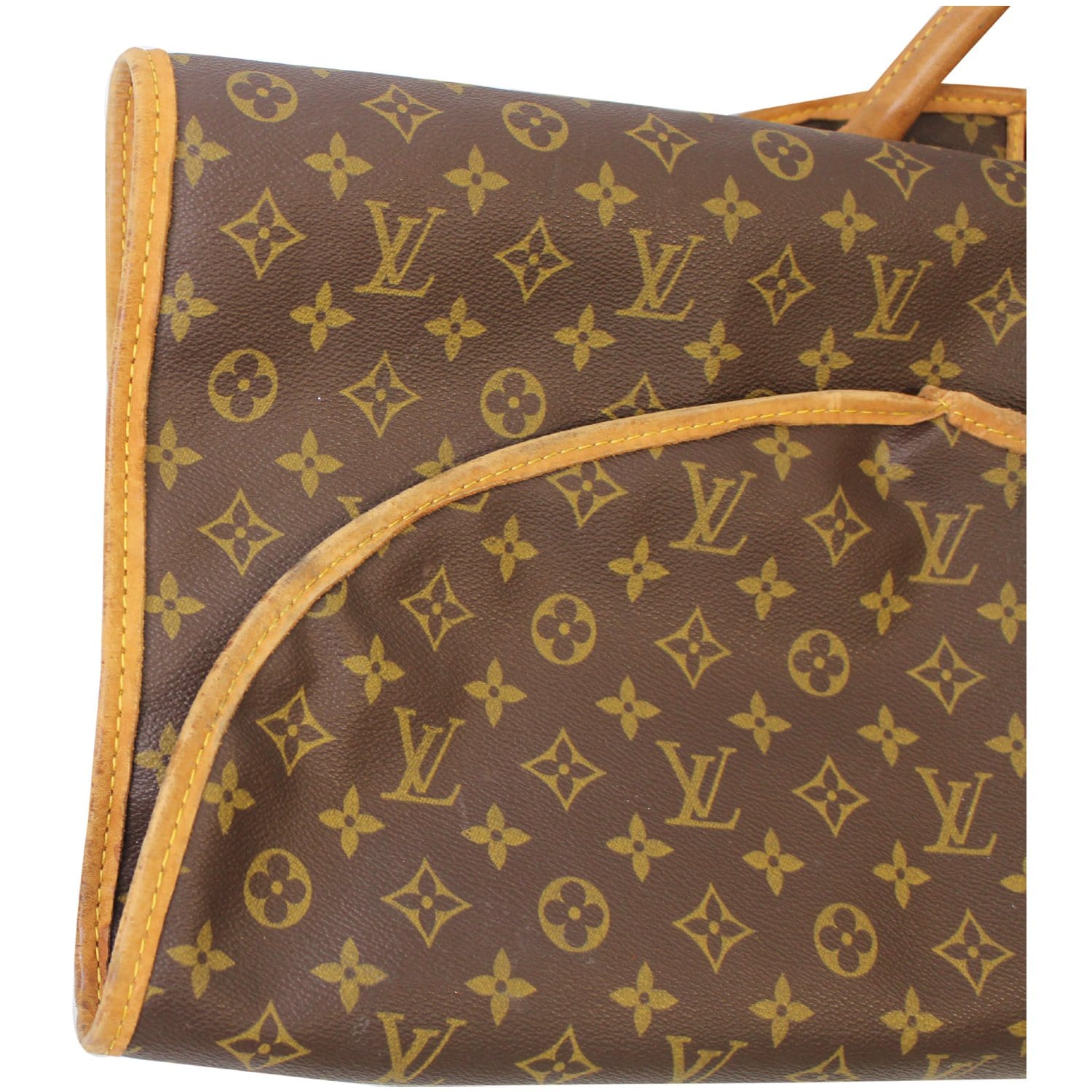 LOUIS VUITTON LV Garment Cover Case Hanger Hand Bag Nylon Brown