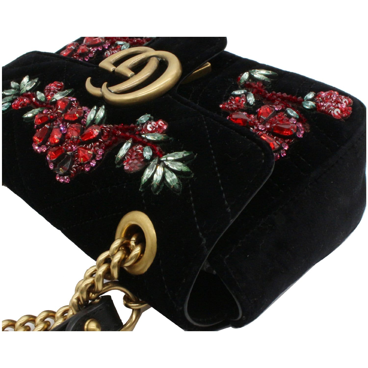Gucci Gg Marmont Flower Crochet Bag