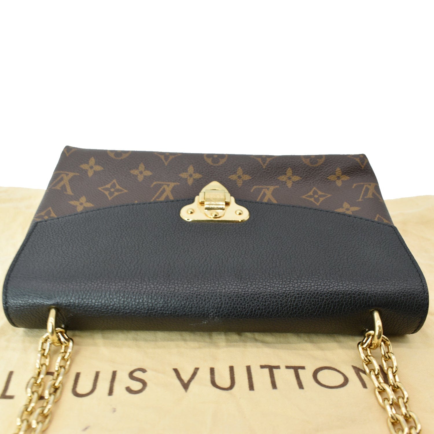 Louis Vuitton Flap Saint Placide Monogram Noir Black in Canvas/Calfskin  with Gold-tone - US