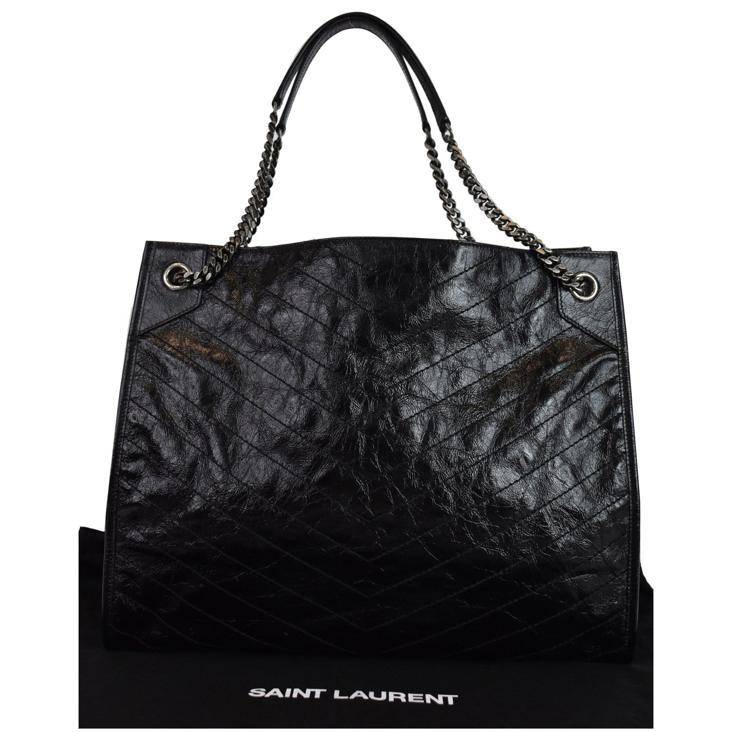 UhfmrShops, Yves Saint Laurent Pre-Owned patterned jacquard tote bag Black