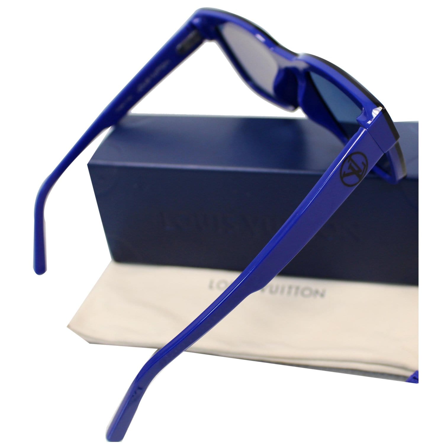 Louis Vuitton Men's Sunglasses Z1597E Black Frame/Clear Lens LV W/Box