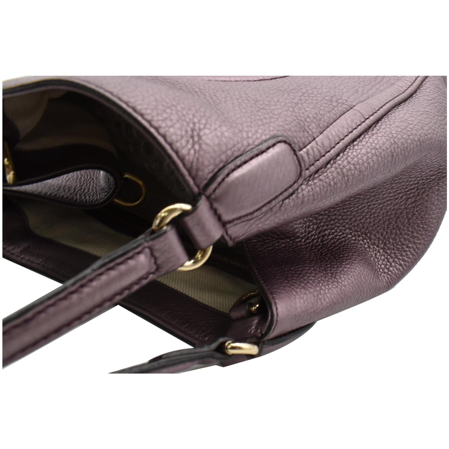 Gucci Soho Hobo Leather Large Purple