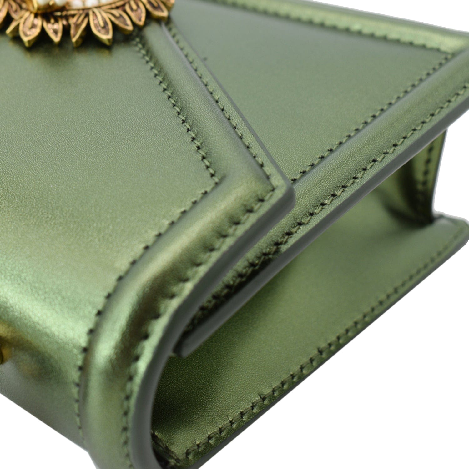 Dolce & Gabbana Medium Devotion Bag In Quilted Nappa Mordoré in Green