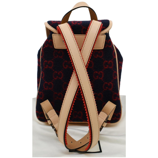 GUCCI Children's GG Supreme Wool Backpack Red 406398