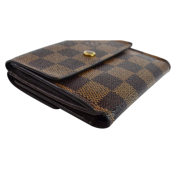 Louis Vuitton Elise Compact Damier Ebene Wallet - closed