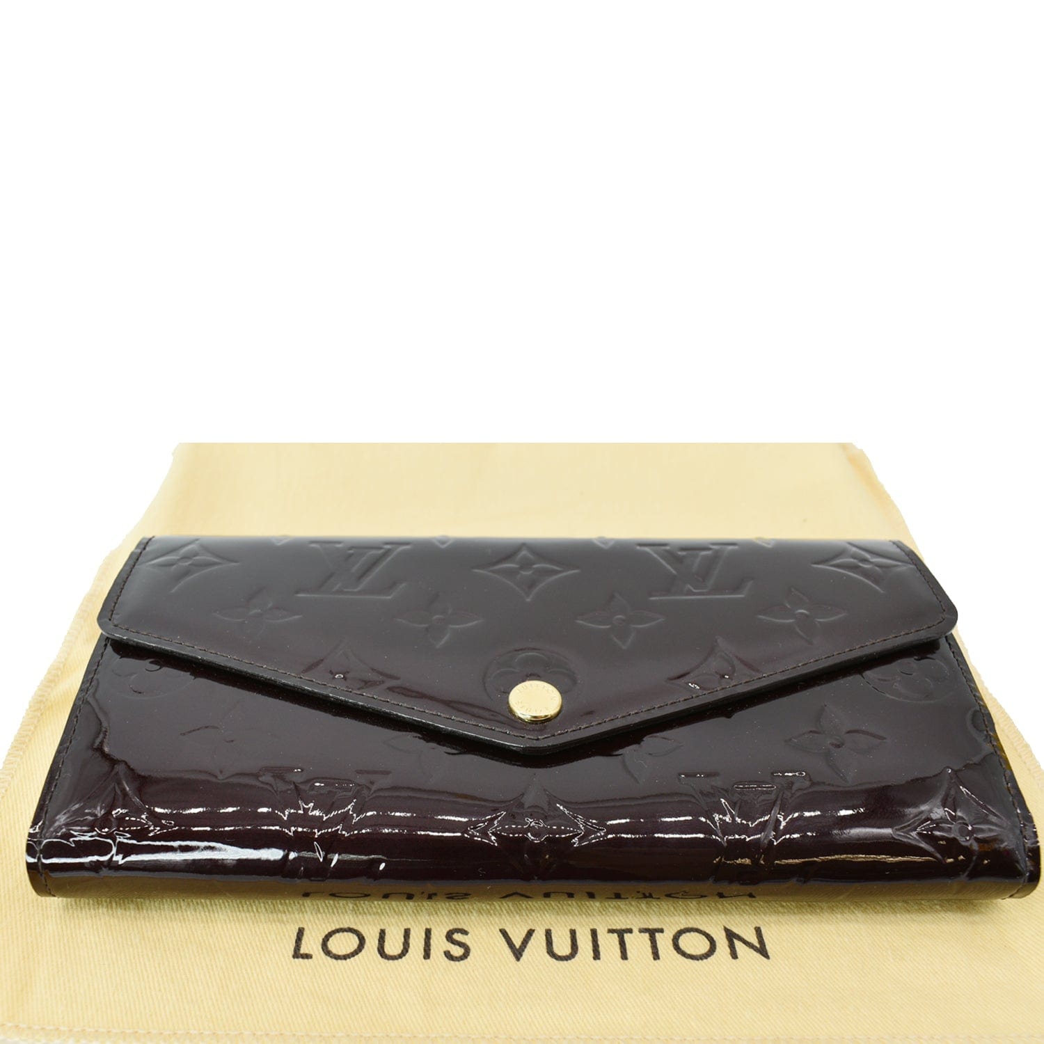 LOUIS VUITTON Monogram Canvas Leather Sarah Envelope Long Wallet
