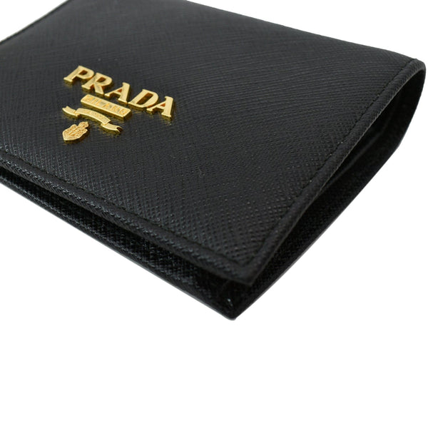 PRADA Small Saffiano Leather Wallet Black