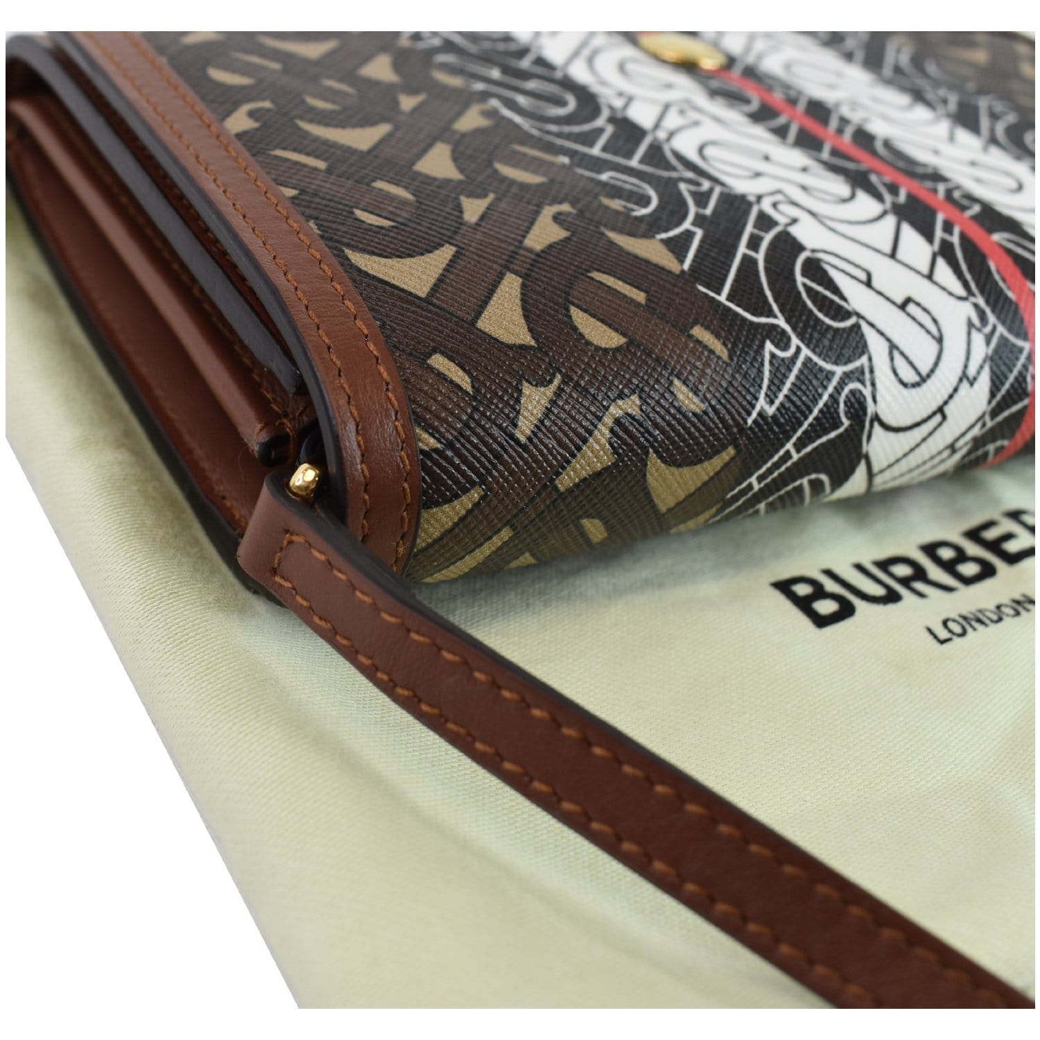 Burberry Monogram Stripe E-canvas Card Holder