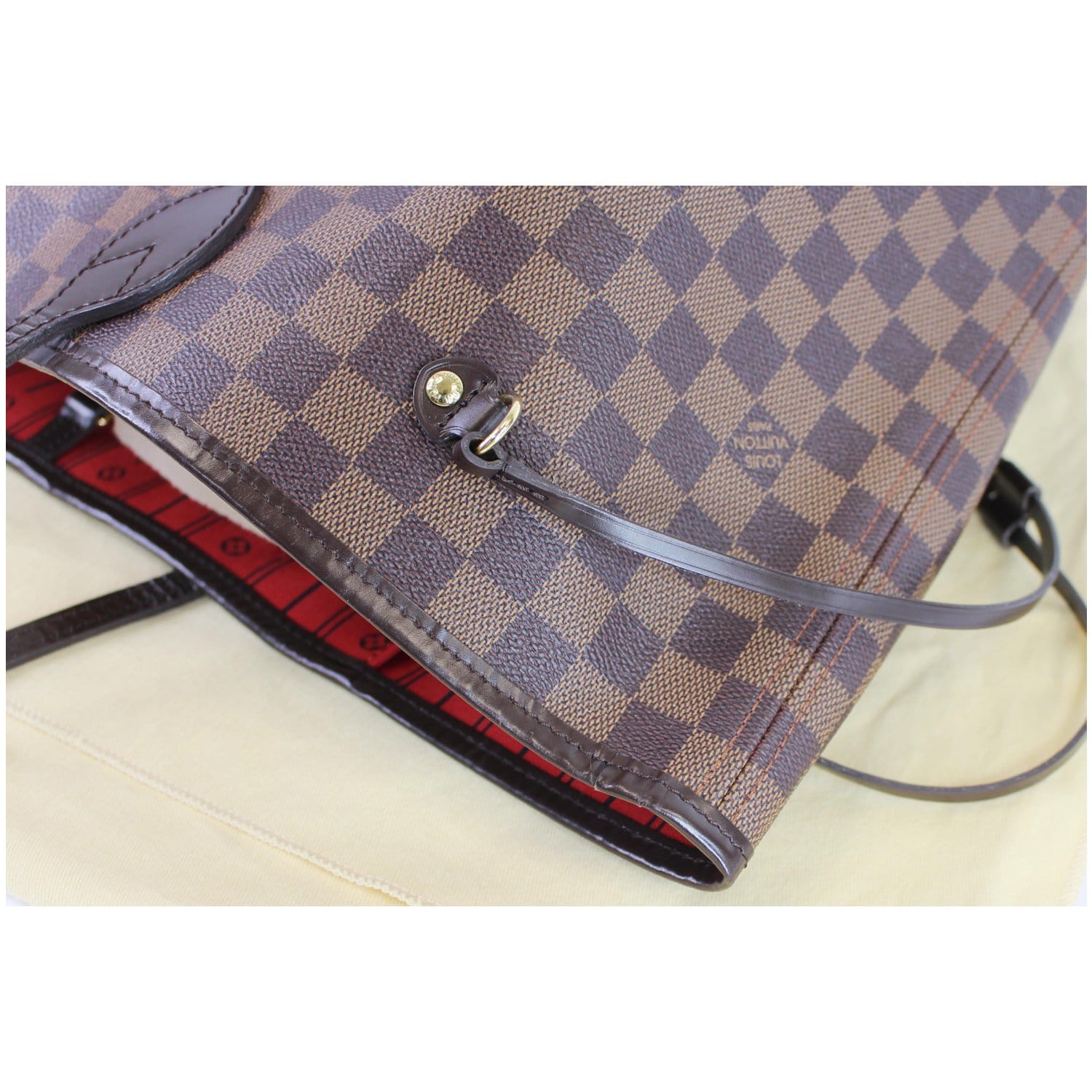 Louis Vuitton Neverfull GM Damier Ebene Satchel Bag