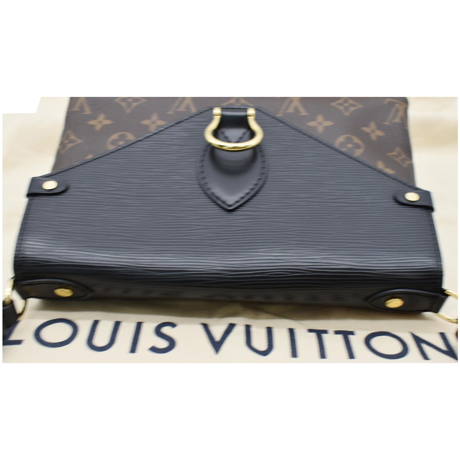 Louis Vuitton Saint Michel M44030 Monogram Canvas / Epi Leather Noir Black  USED