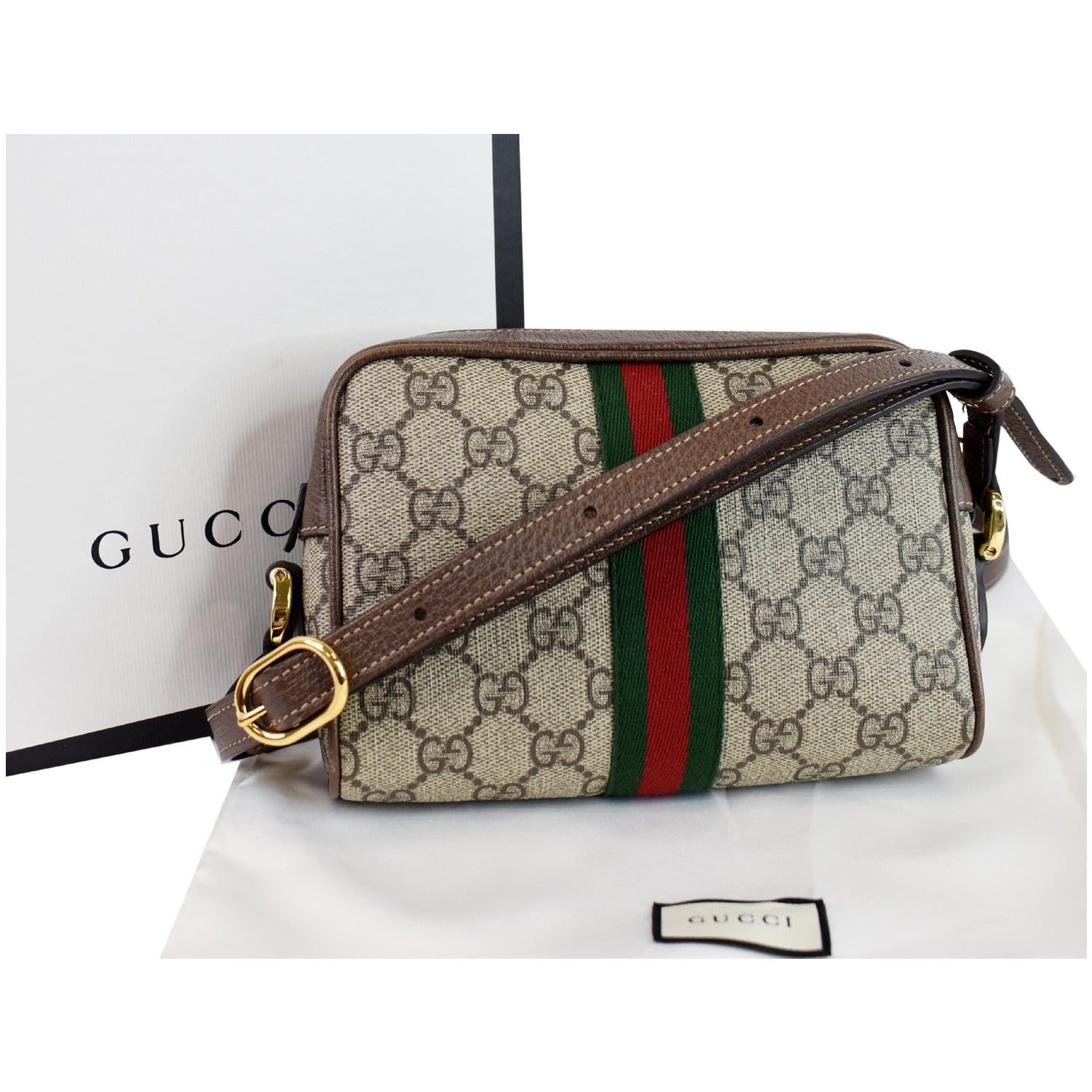 Gucci Ophidia Classic Monogram Travel Gg Supreme Crossbody Bag GG