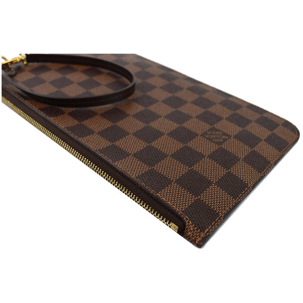 LOUIS VUITTON Pochette Wristlet Pouch Damier Ebene Neverfull MM Brown