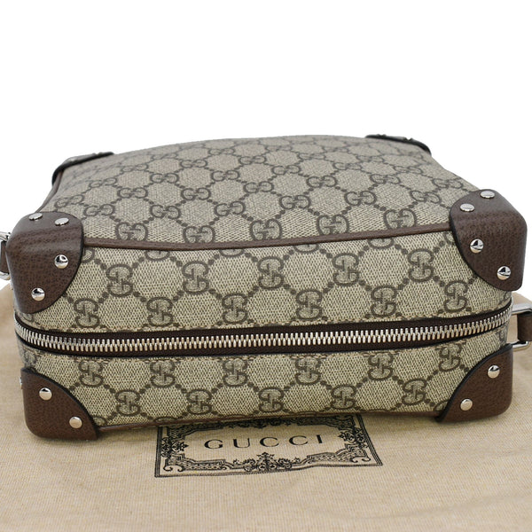 Gucci GG Supreme Monogram Canvas Shoulder Bag Beige