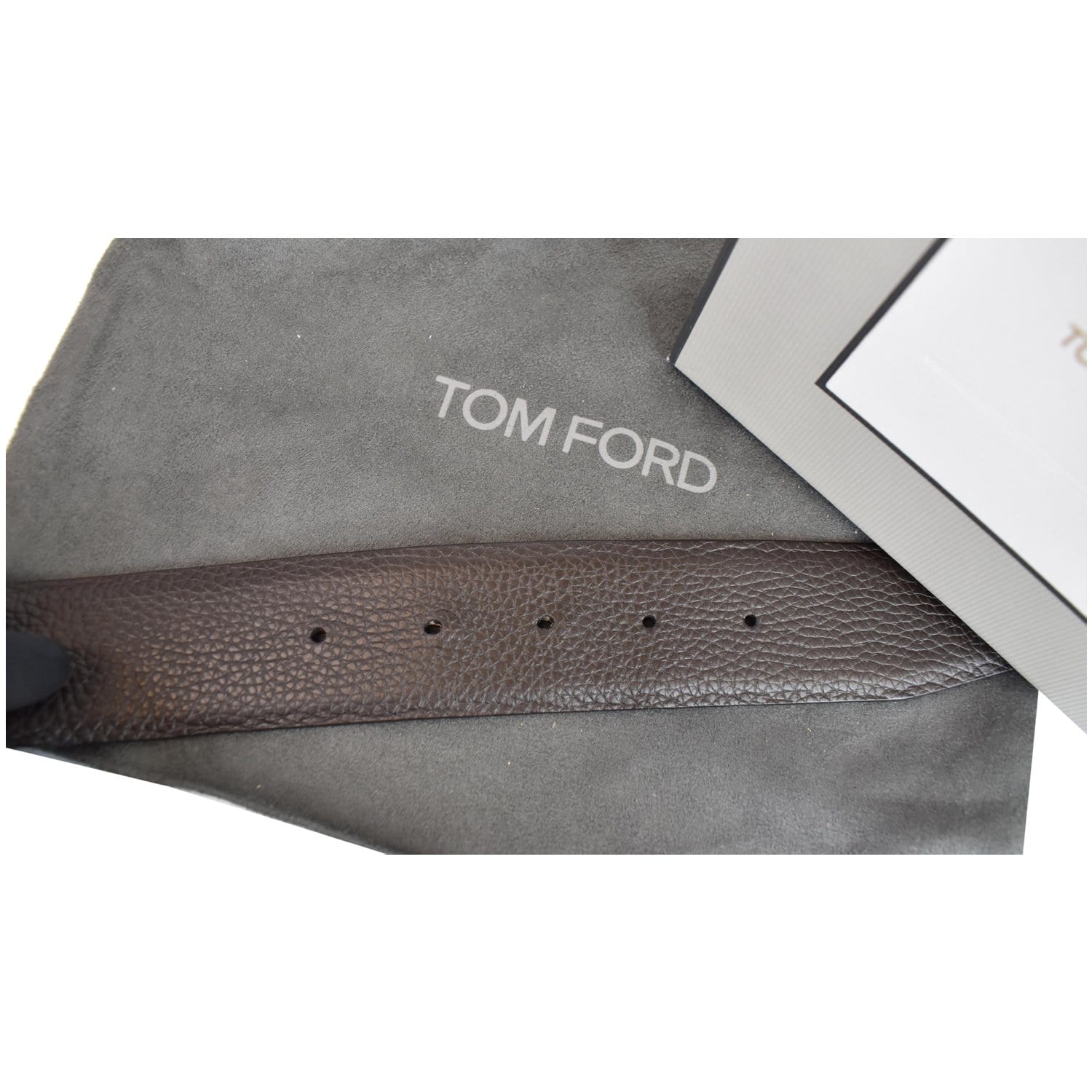 Tom Ford T Icon 40mm Reversible Belt in Black Leather ref.614145