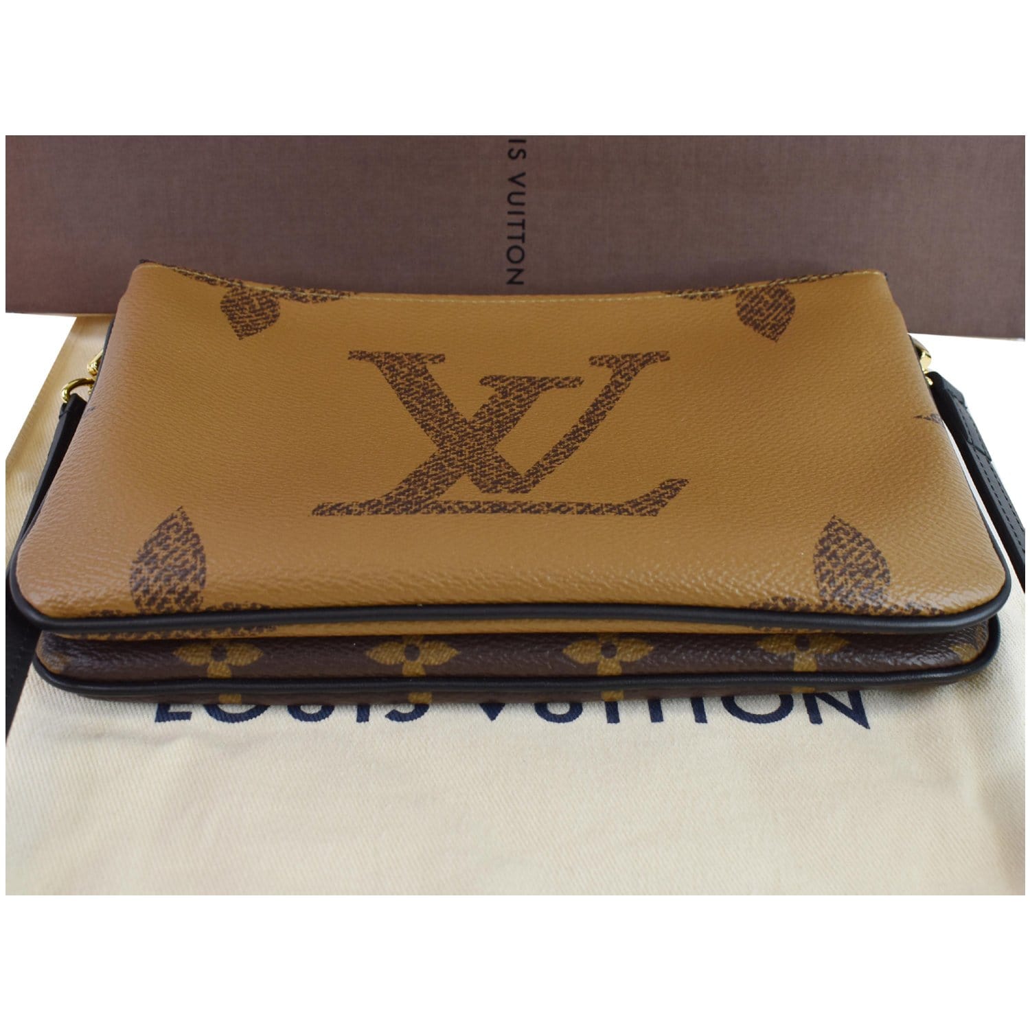 Louis Vuitton Double Zip Pochette Reverse Monogram Giant For Sale at 1stDibs
