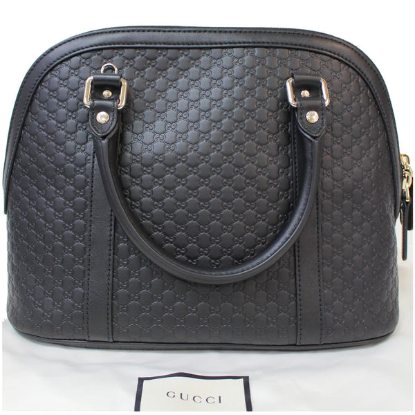 GUCCI Dome Medium Microguccissima Leather Shoulder Bag Black 449663