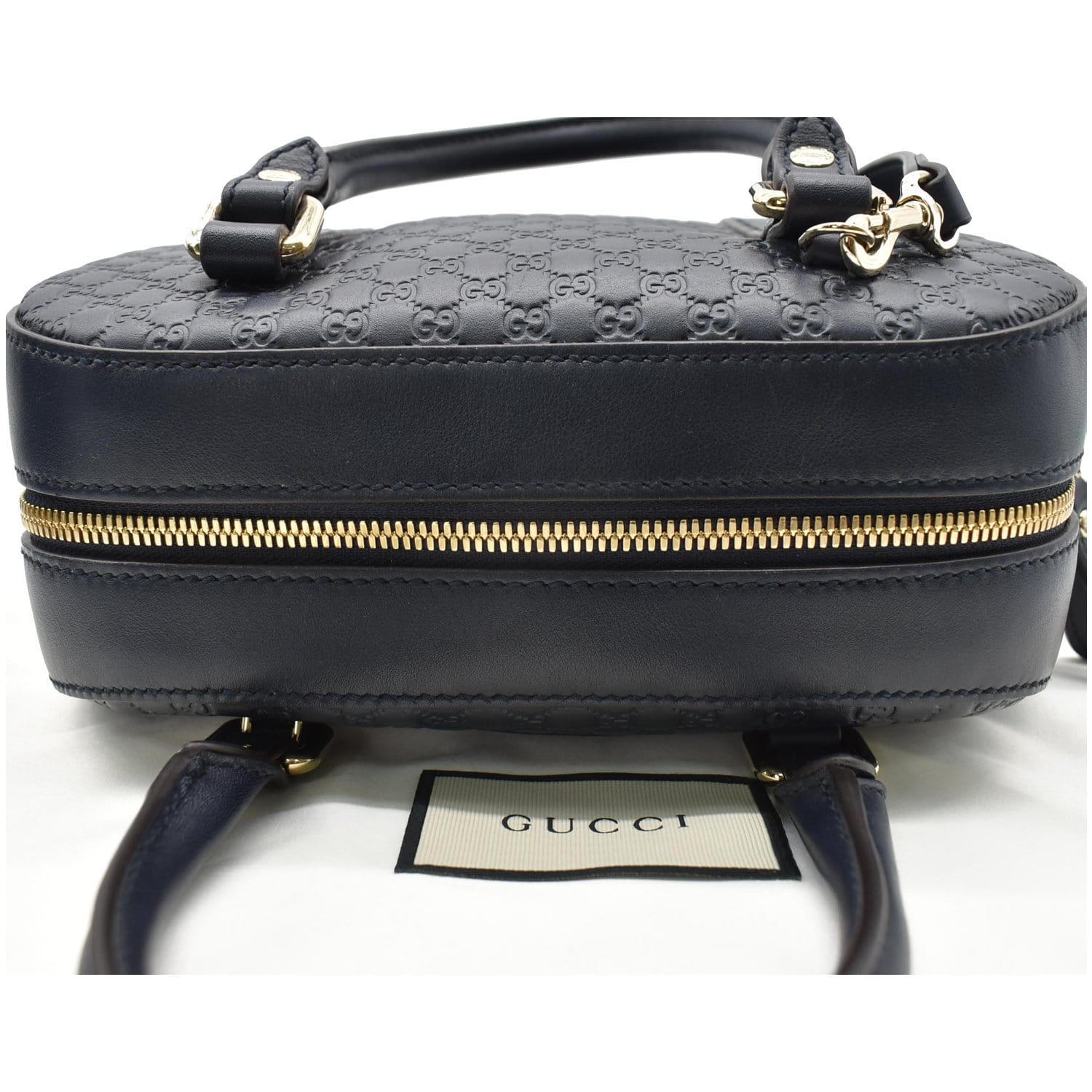 Gucci Gray Microguccissima Leather Small Dome Crossbody Bag