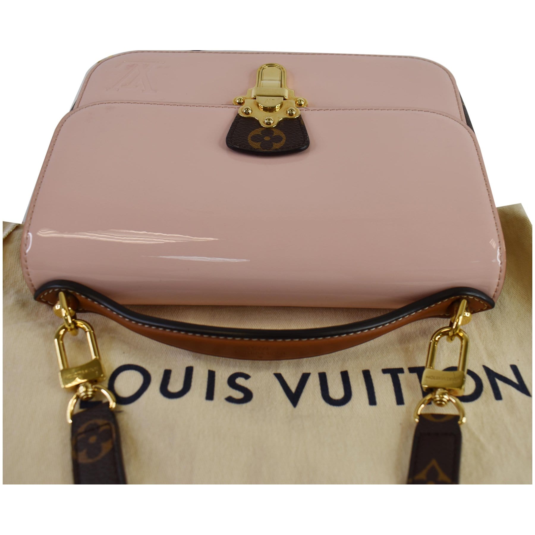 Louis Vuitton - Cherrywood BB Smooth Patent Leather Monogram Top