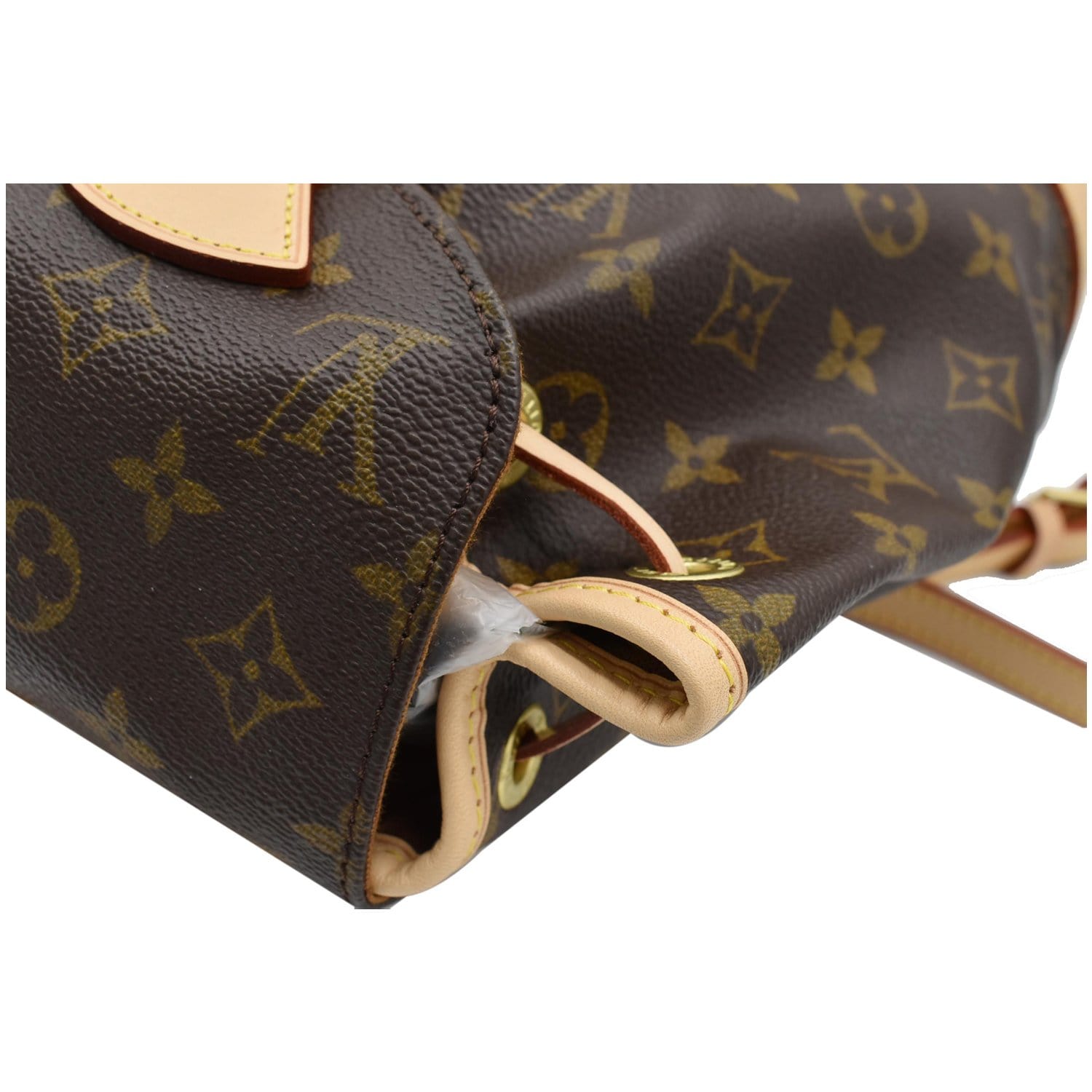 Louis Vuitton Brown Monogram Canvas Leather Montsouris PM Backpack For Sale  at 1stDibs