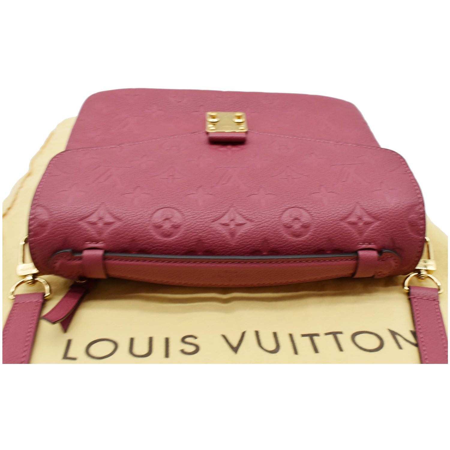 Louis Vuitton Rose Bruyere Monogram Empreinte Leather Pochette