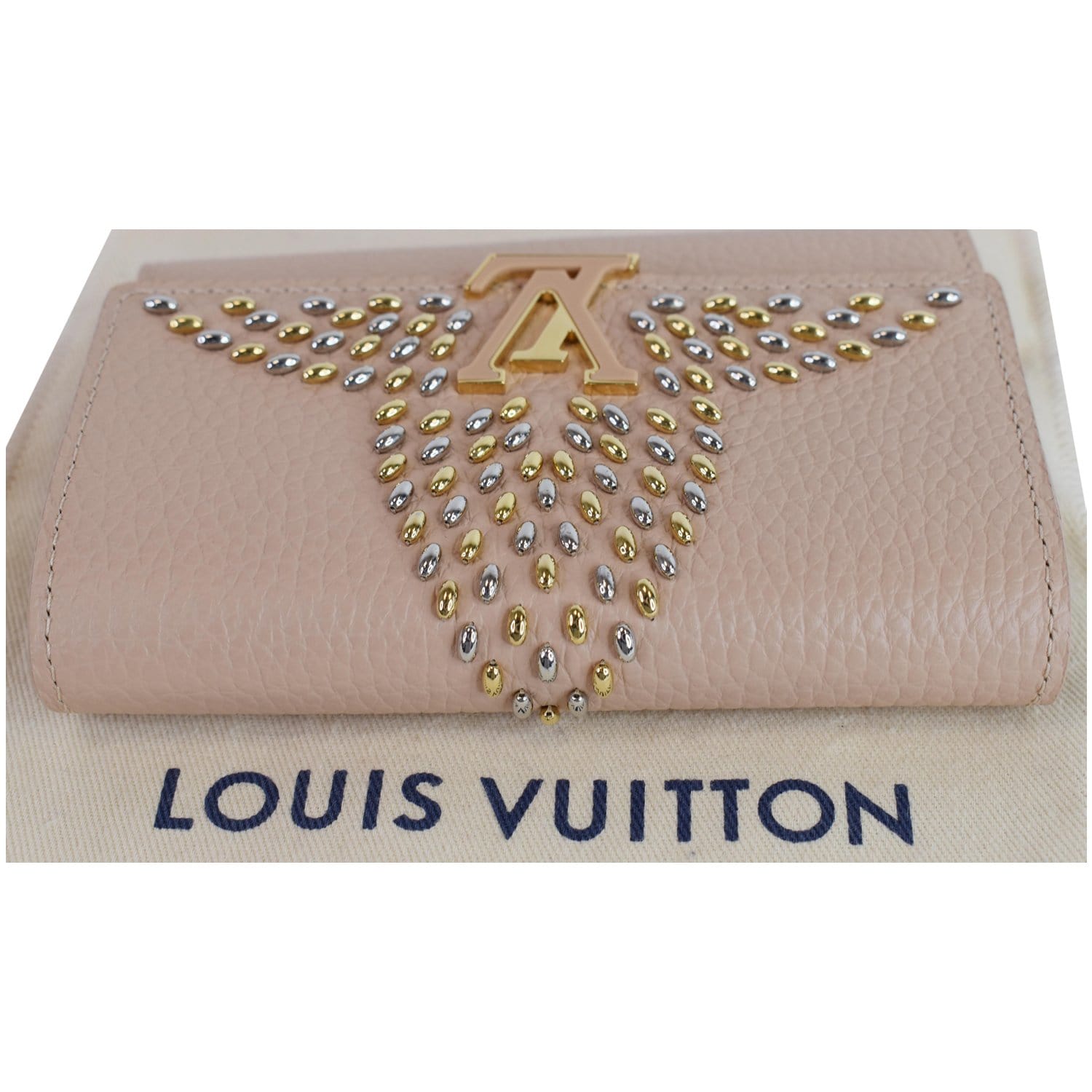 Louis Vuitton® Capucines Compact Wallet Rose Jasmine. Size in 2023