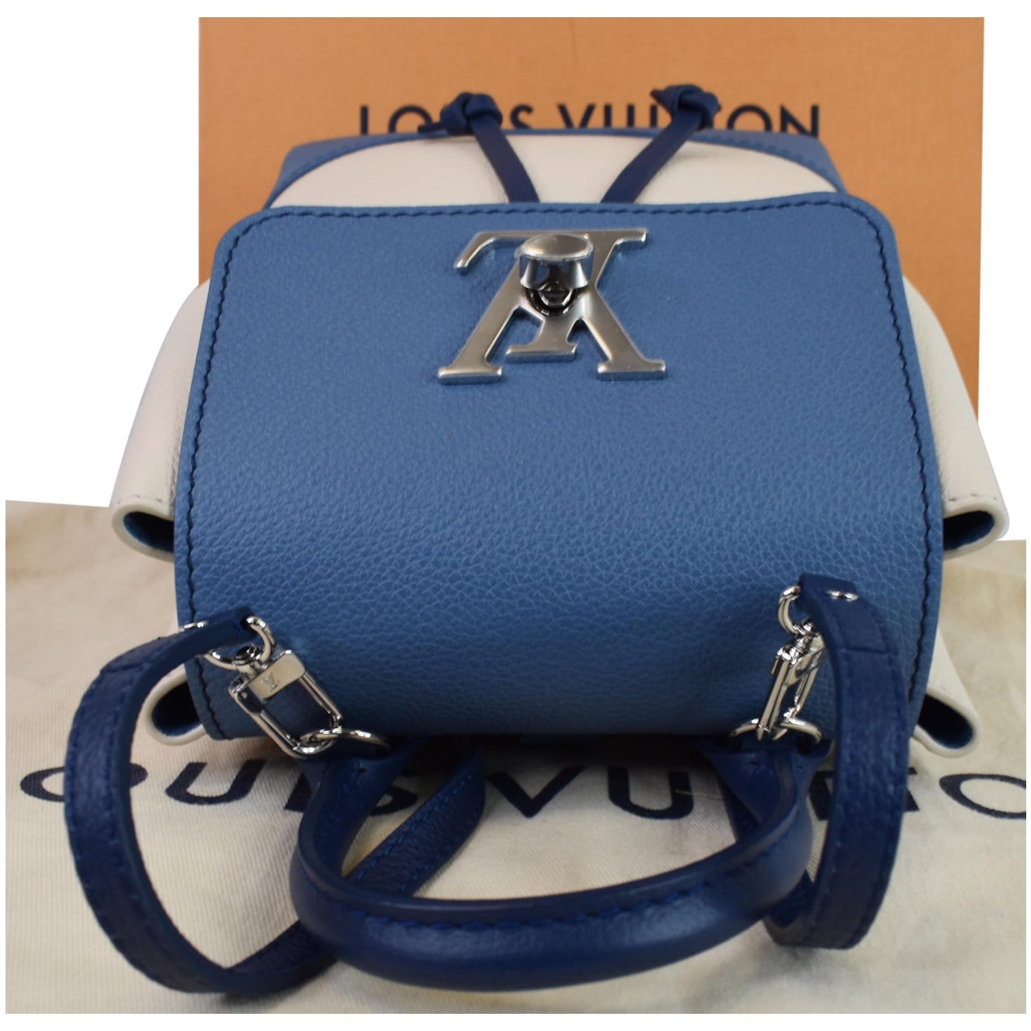 Louis Vuitton Lockme Day Bag Leather Blue
