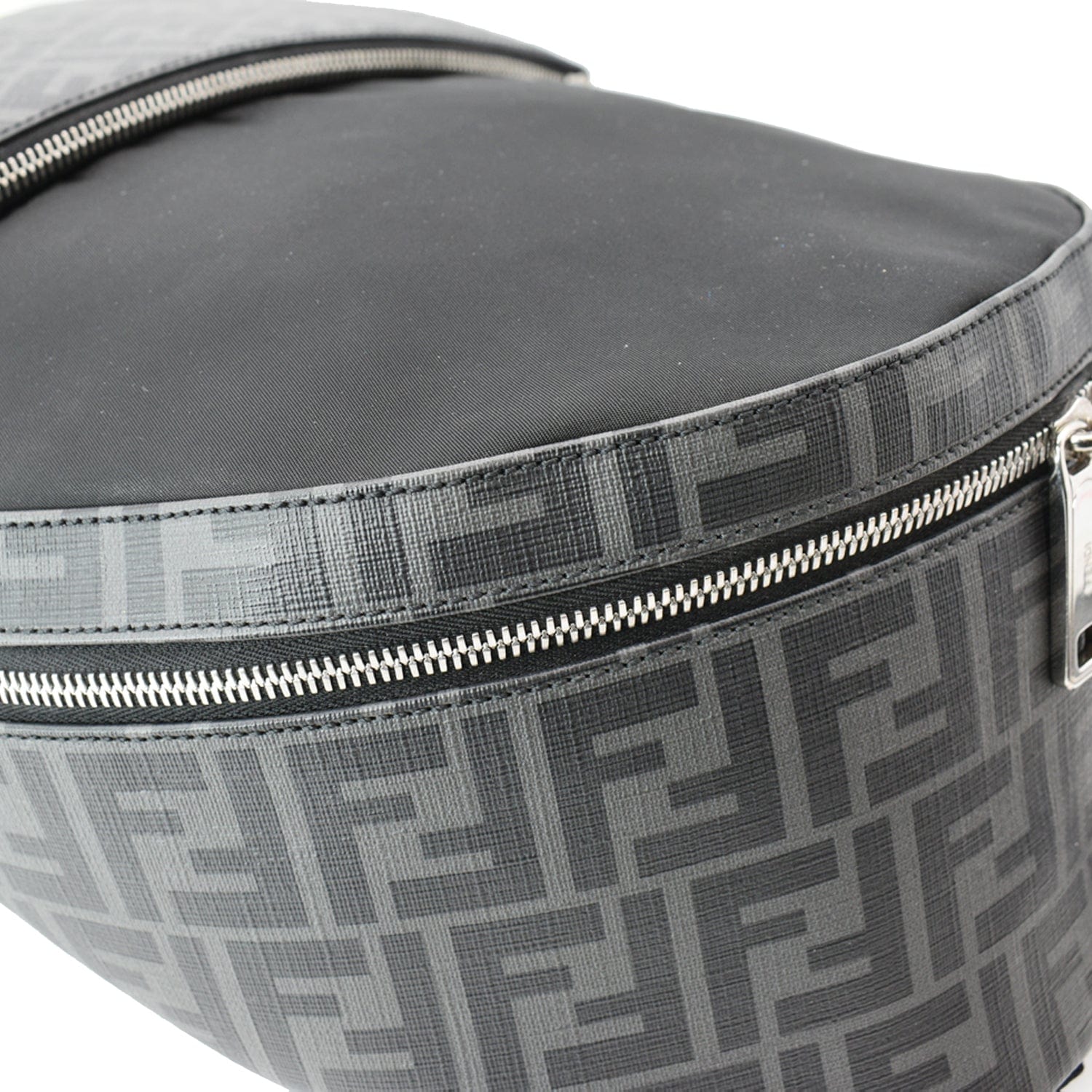 Fendi Diagonal Belt Bag Fabric Black